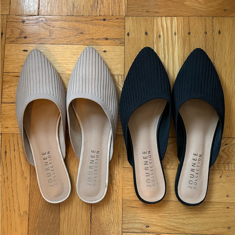 Journee Collection Women's Mules - Black and Tan